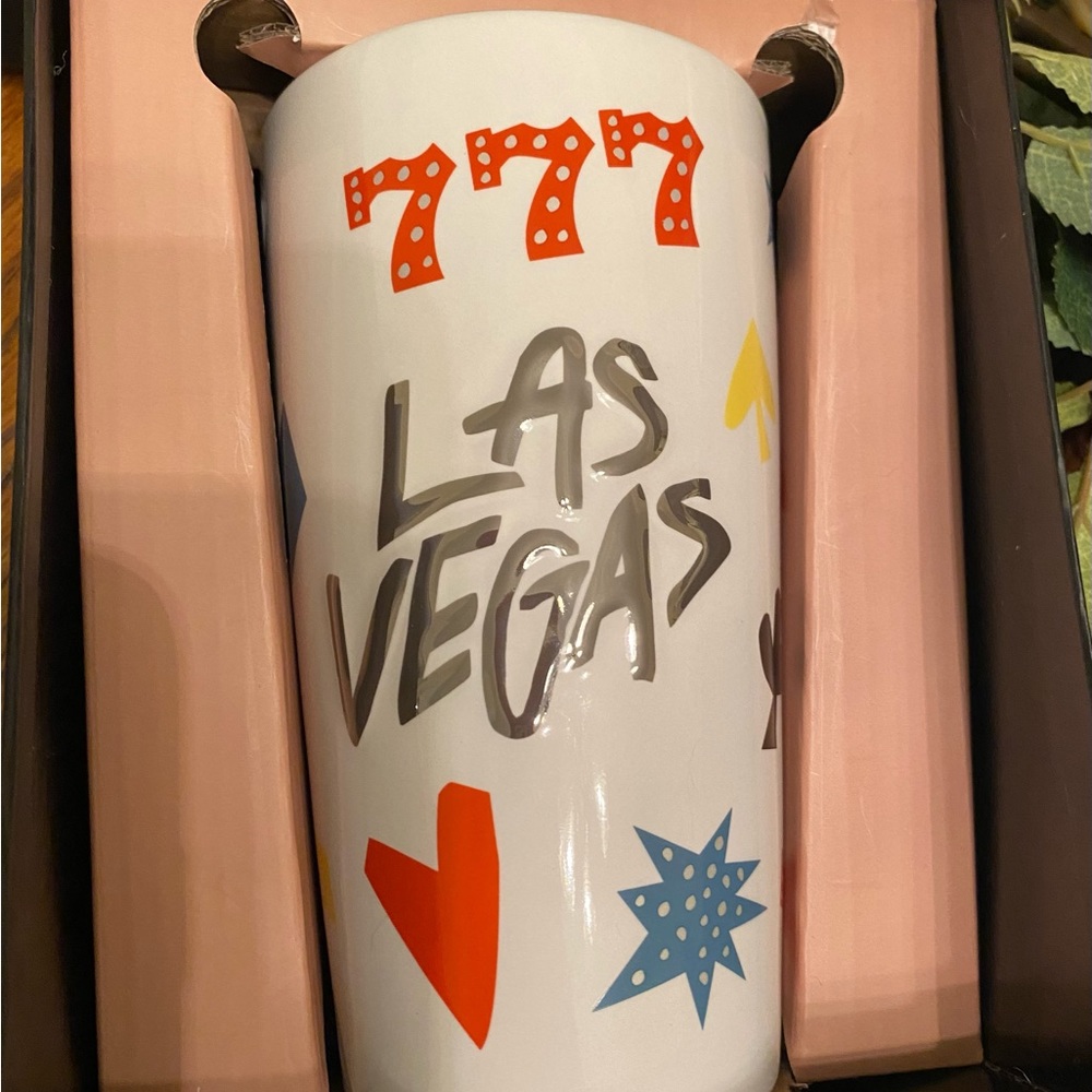 BUNDLE LAS VEGAS STARBUCKS ⭐️CERAMIC 12 ounce MUG & ROBIN RUTH KEYRING POUCH NWT